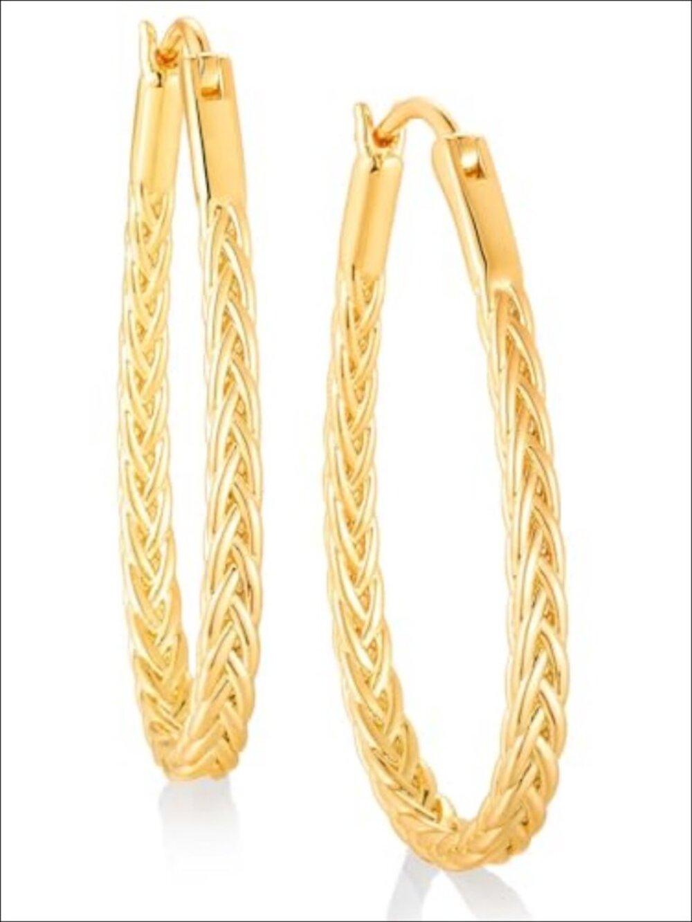 14K Gold Plated Cubic Zirconia Cuff Earrings 925 Sterling Silver Huggie Hoops